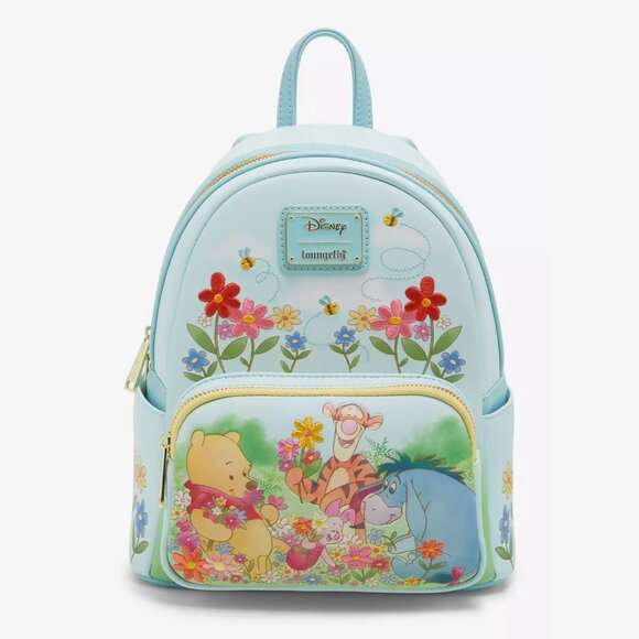 Disney Winnie the Pooh Floral Pooh Bear & Friends Mini Backpack - Picture 1 of 4